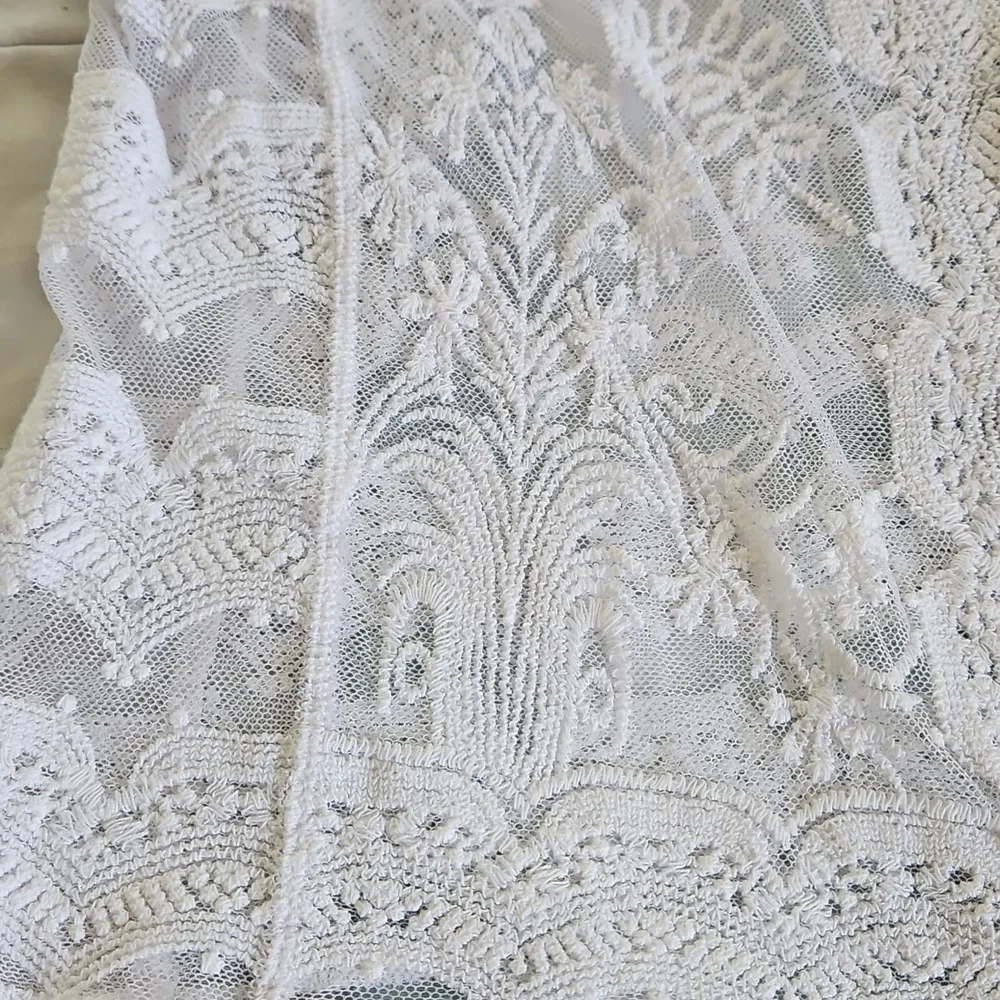 NWT Rabbit Rabbit Rabbit Design Sheer Lace Shrug Top Size M - Picture 8 of 13